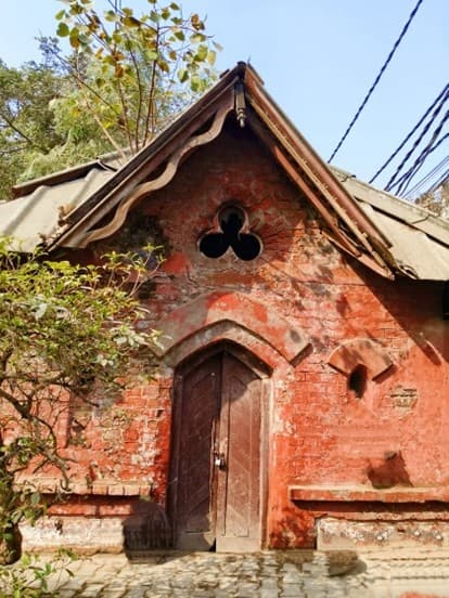 The 70-foot obelisk memorial at the Christian Cemetery
