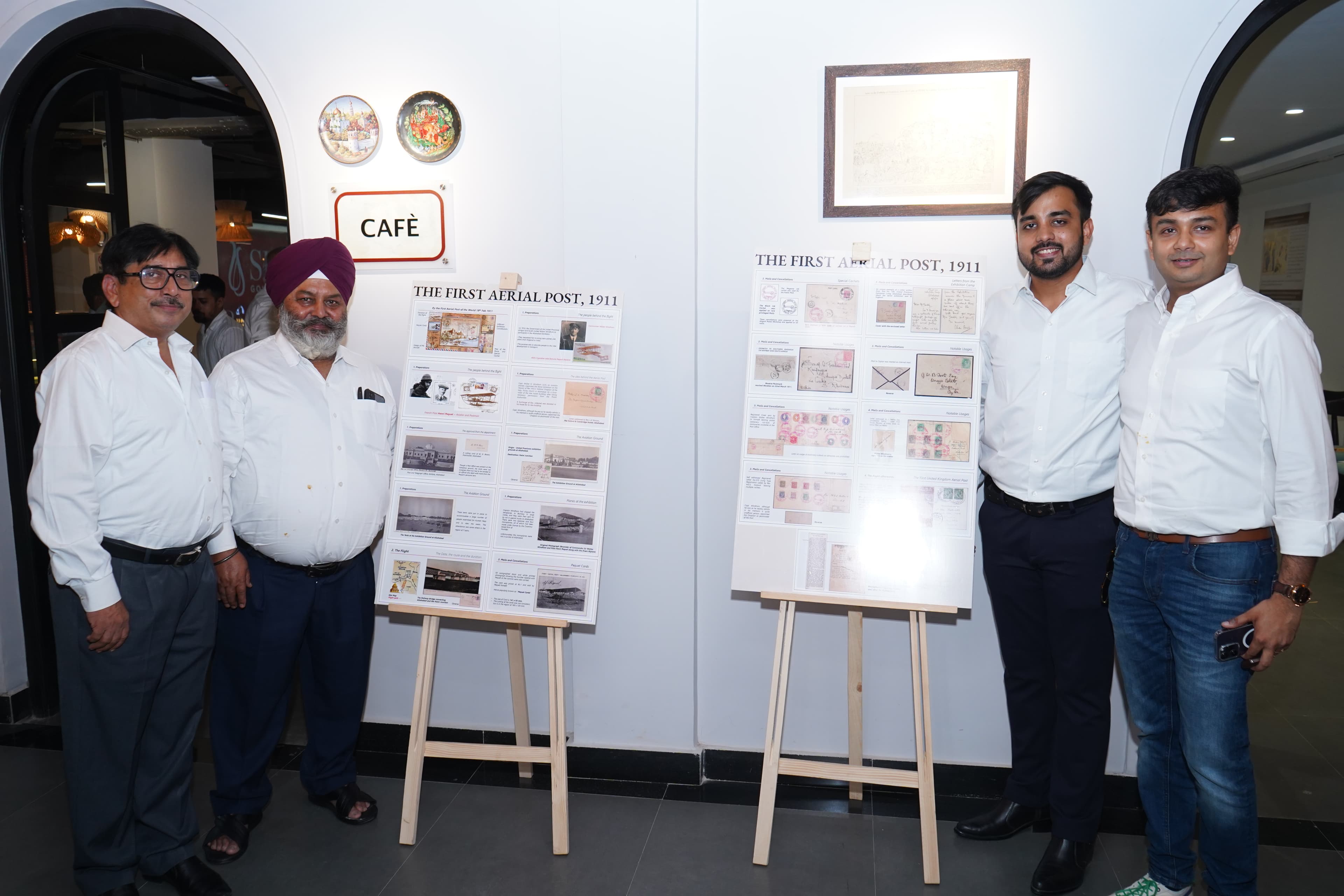 The First Aerial Post, 1911 exhibition boards on display at Planet Patna