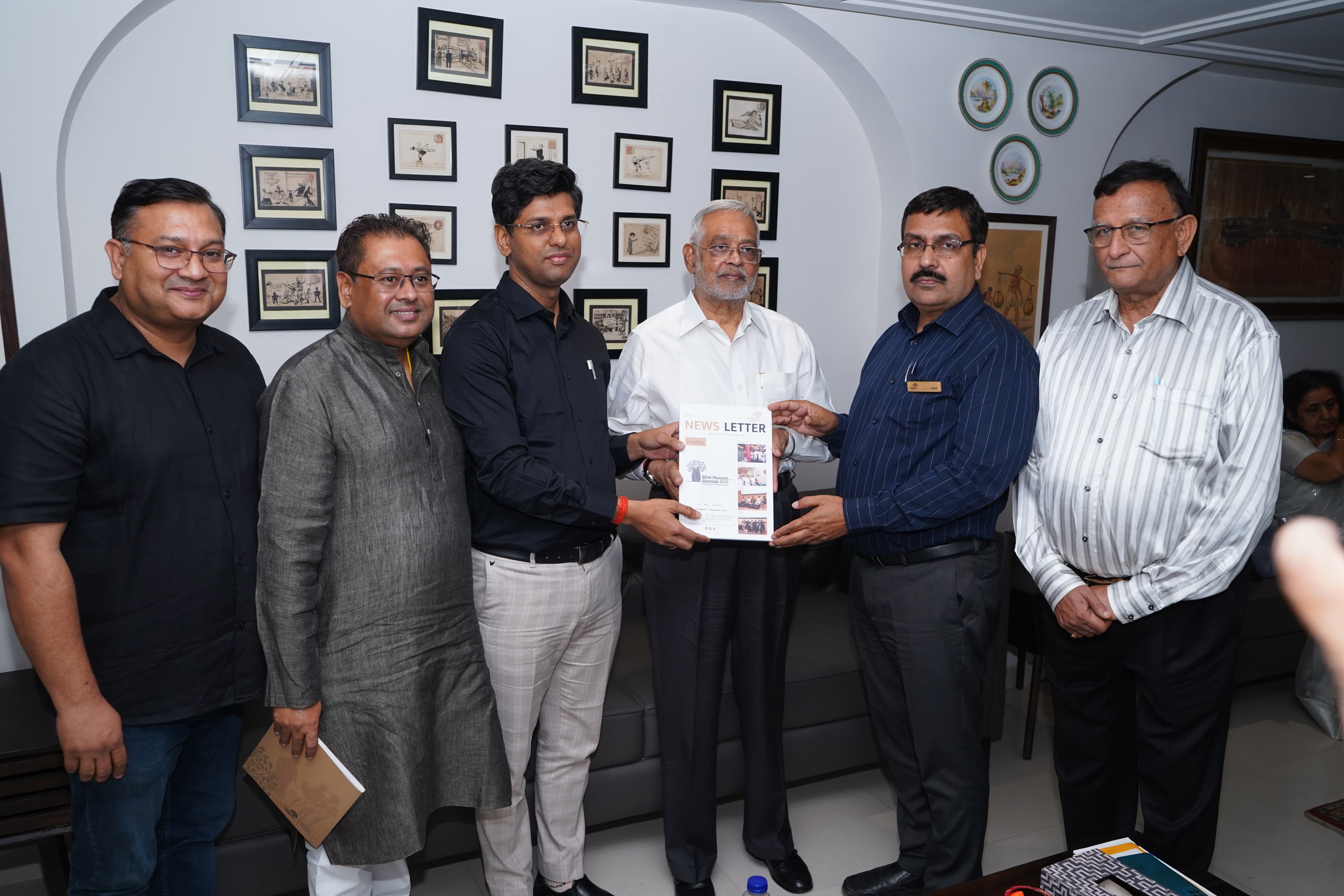 Bihar Museum Biennale 2025 newsletter exchanged at the programme