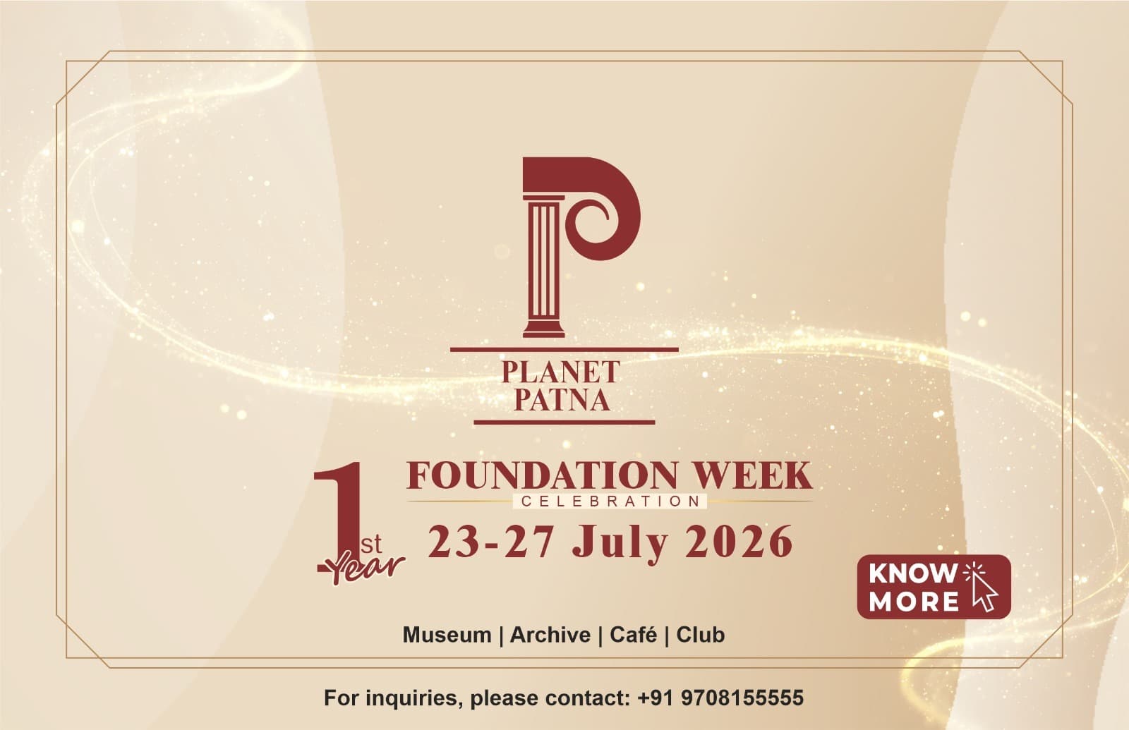 Planet Patna 1st Foundation Week Celebration — 23 to 27 July 2026